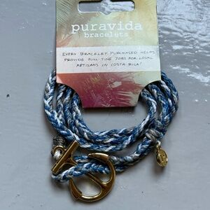 Pura Vida Gold Anchor Wrap Bracelet